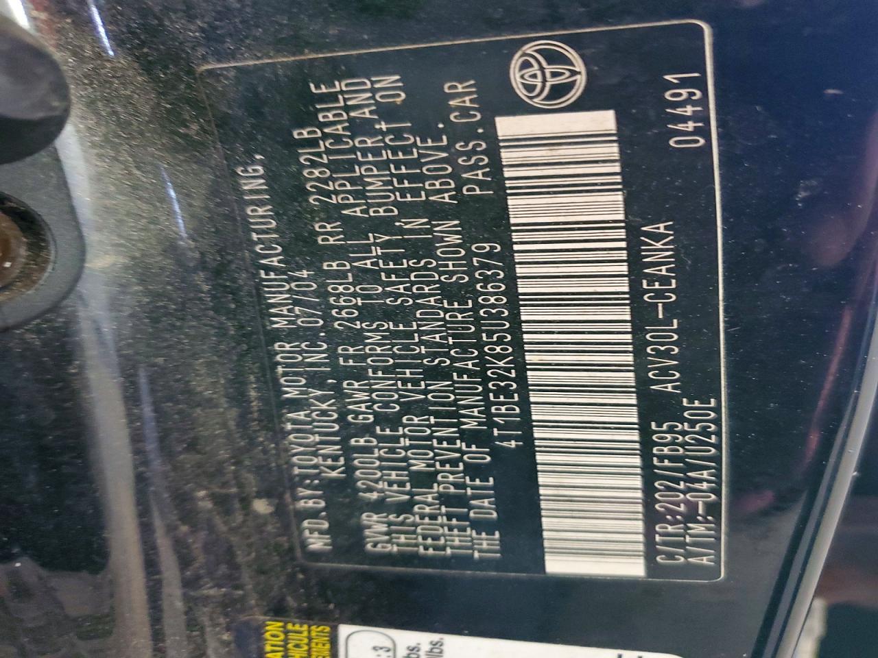 2005 TOYOTA CAMRY LE photo 23