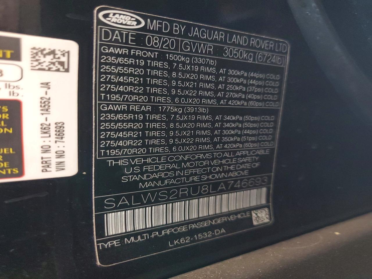2020 LAND ROVER RANGE ROVER SPORT HST photo 27