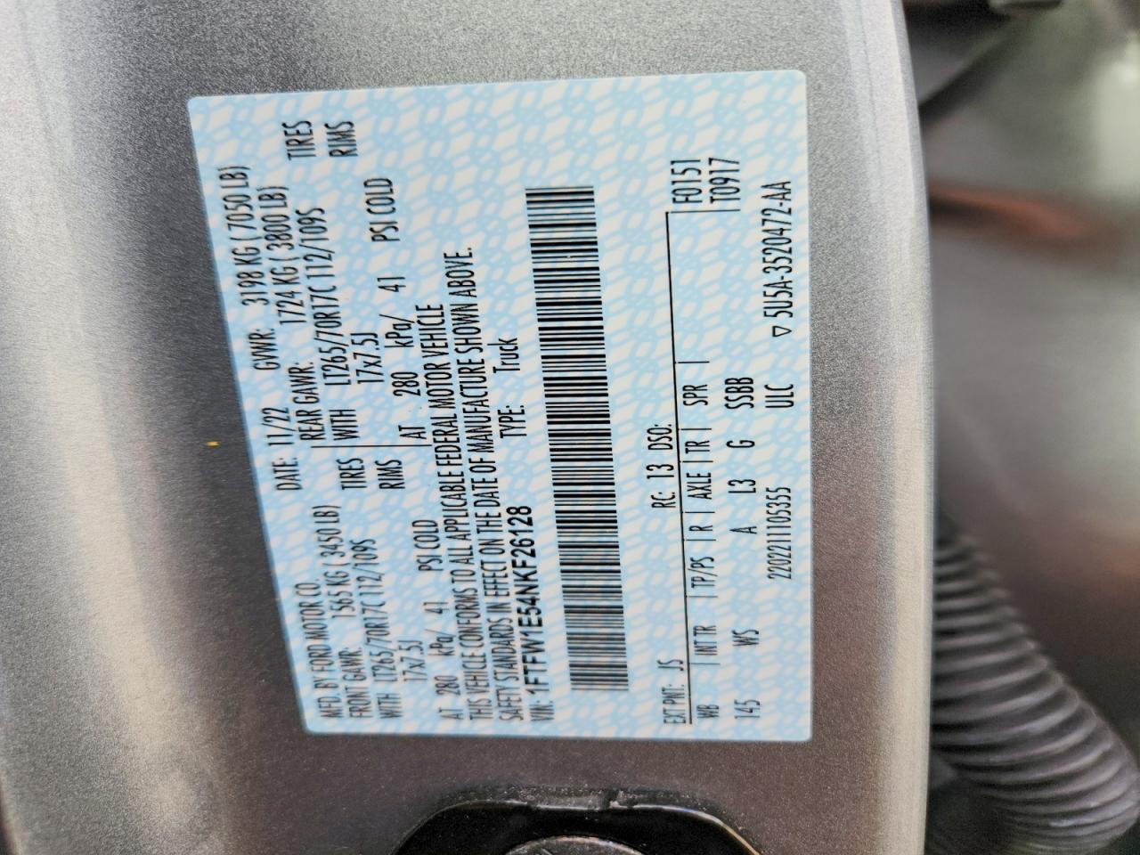 2022 FORD F150 SUPERCREW photo 23