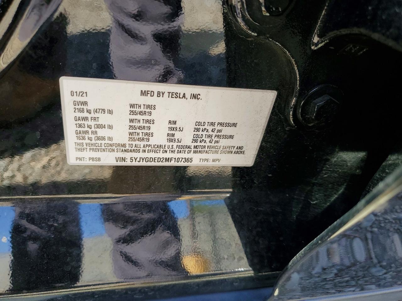 2021 TESLA MODEL Y photo 14