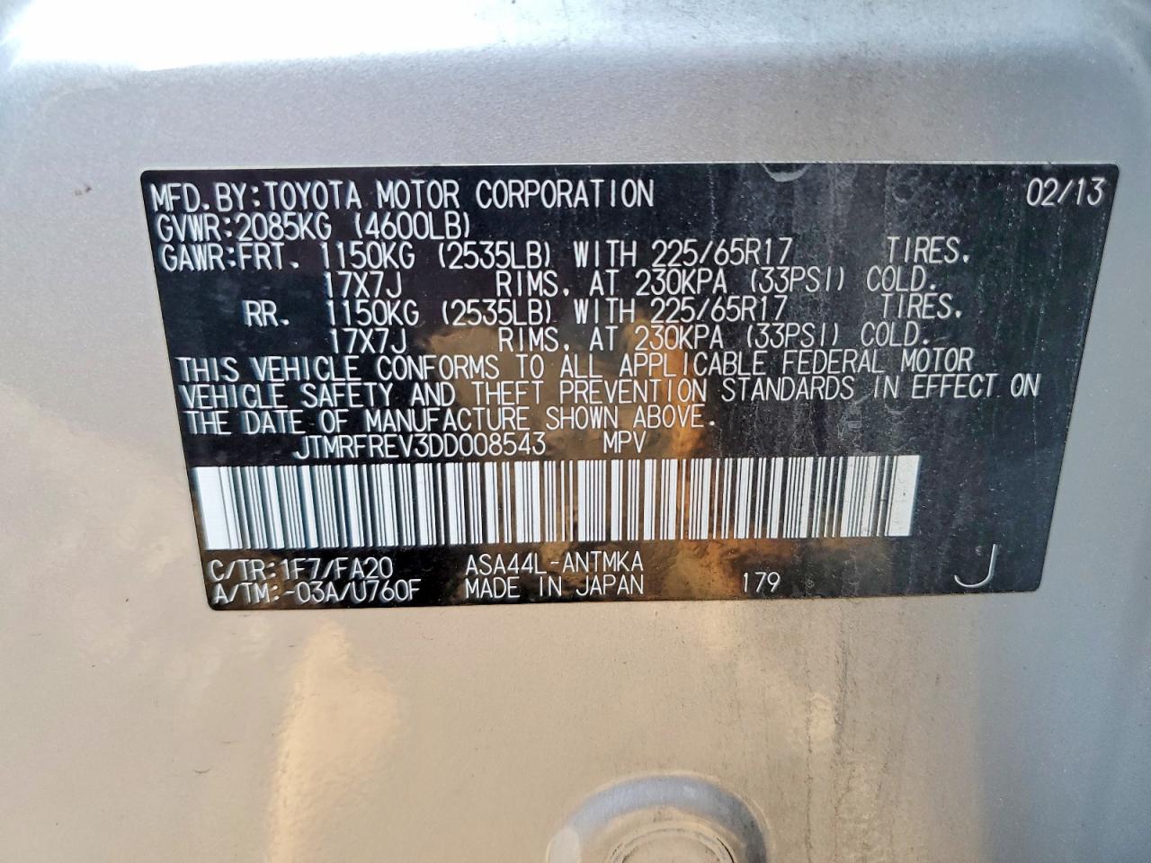 2013 TOYOTA RAV4 XLE photo 37