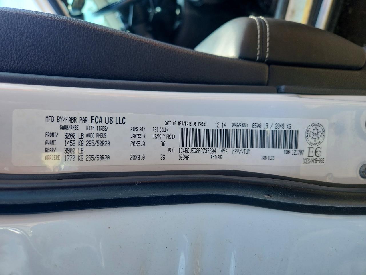 2015 DODGE DURANGO CITADEL photo 37