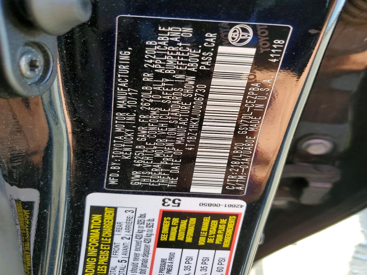 2018 TOYOTA CAMRY XSE V6 photo 34