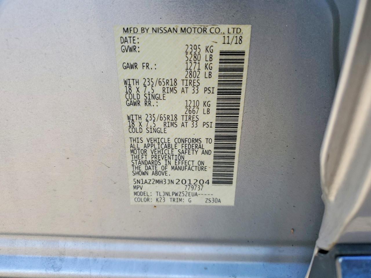 2018 NISSAN MURANO S photo 37