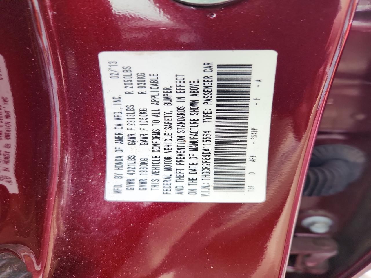 2013 HONDA ACCORD EXL photo 25