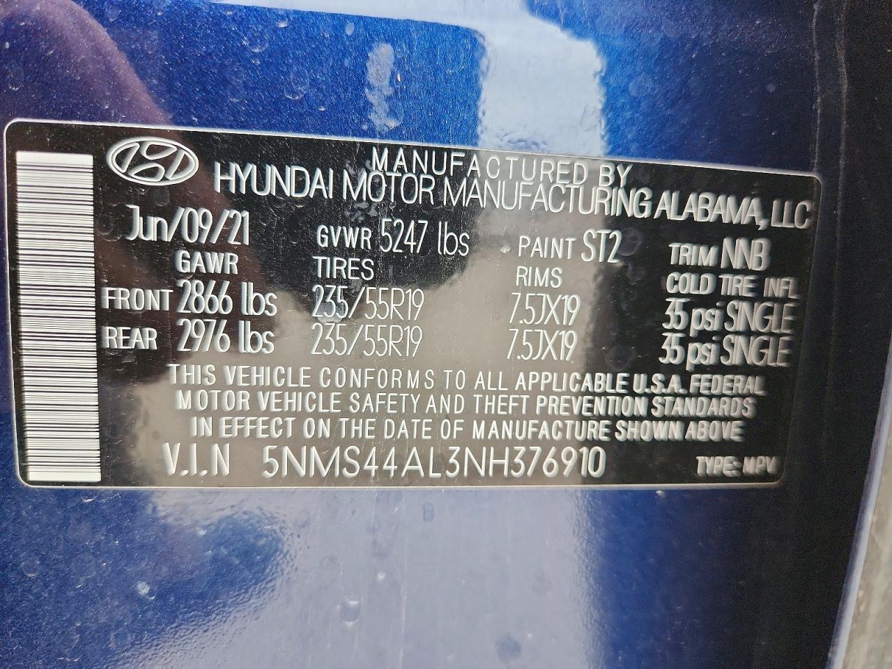2022 HYUNDAI SANTA FE LIMITED photo 34