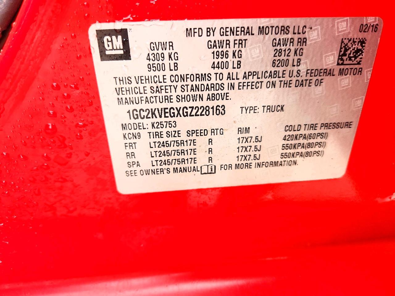 2016 CHEVROLET SILVERADO K2500 HEAVY DUTY LT photo 37