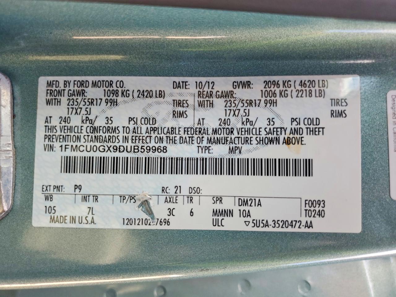 2013 FORD ESCAPE SE photo 25