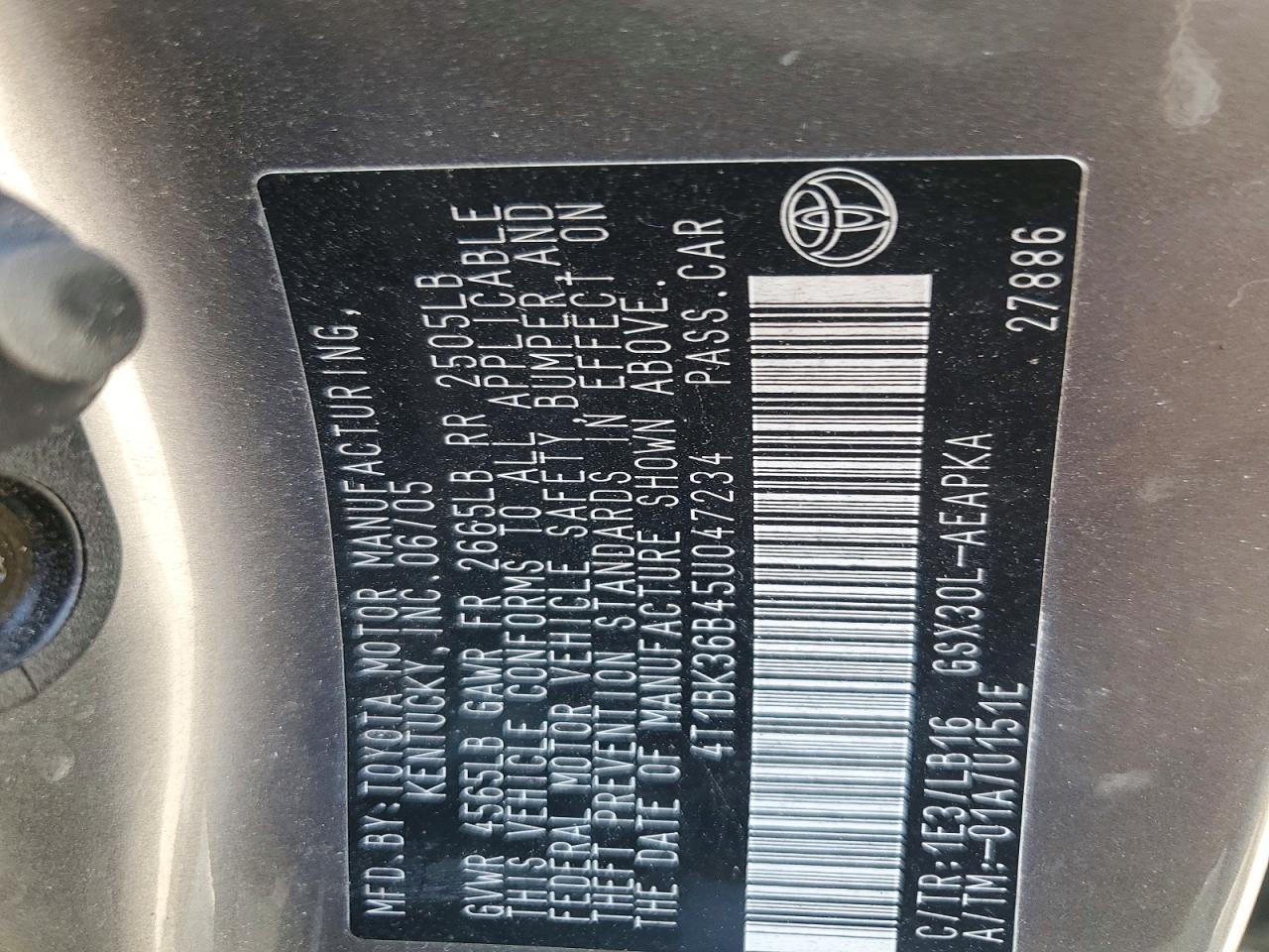 2005 TOYOTA AVALON LIMITED photo 34