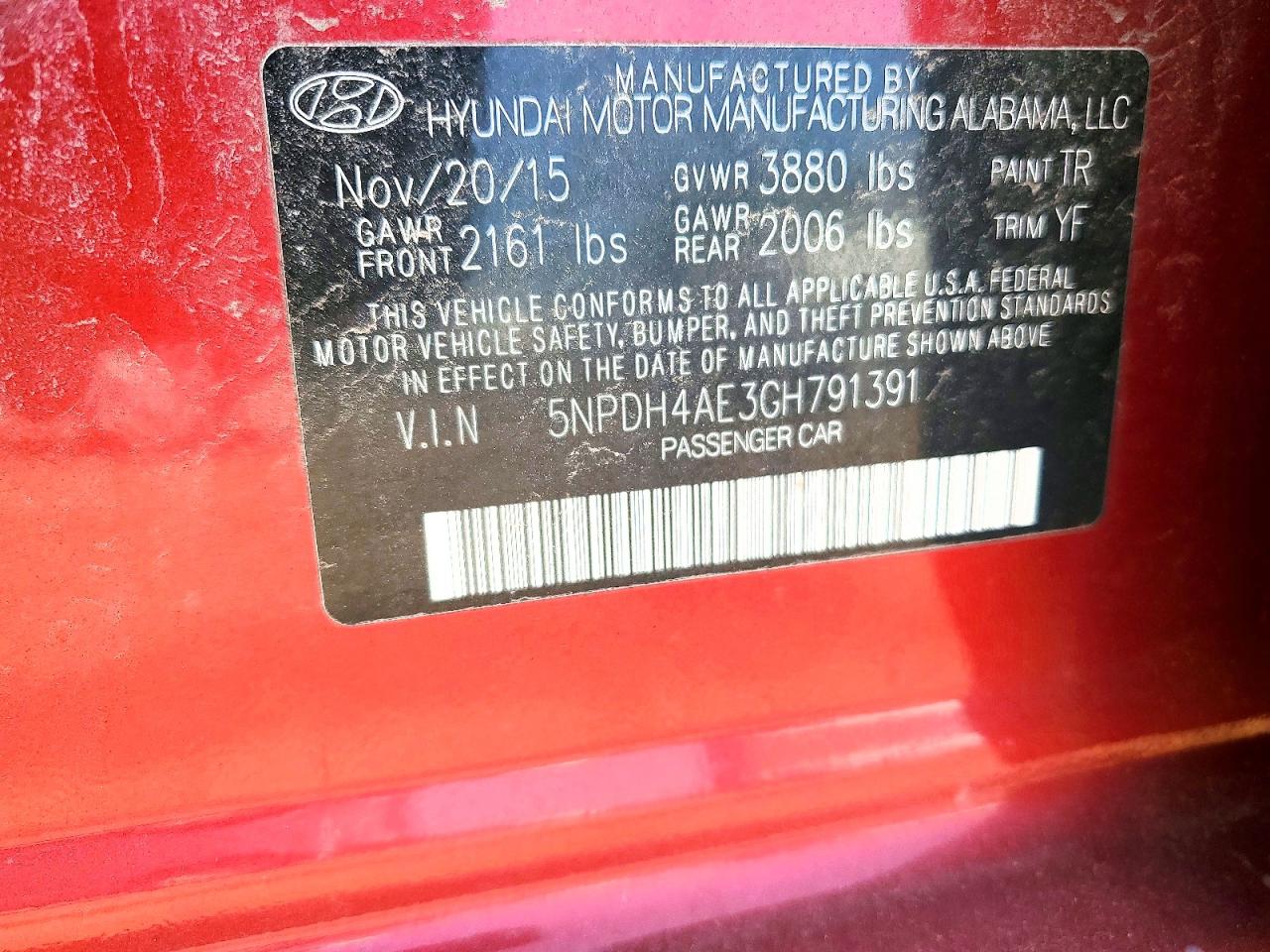 2016 HYUNDAI ELANTRA VALUE EDITION photo 13