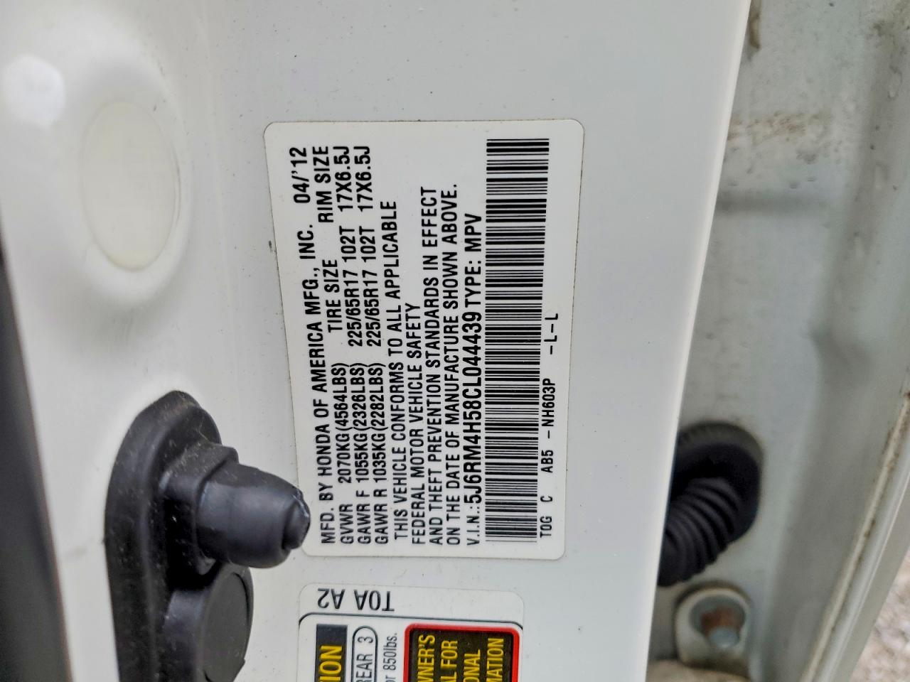 2012 HONDA CR-V EX photo 40