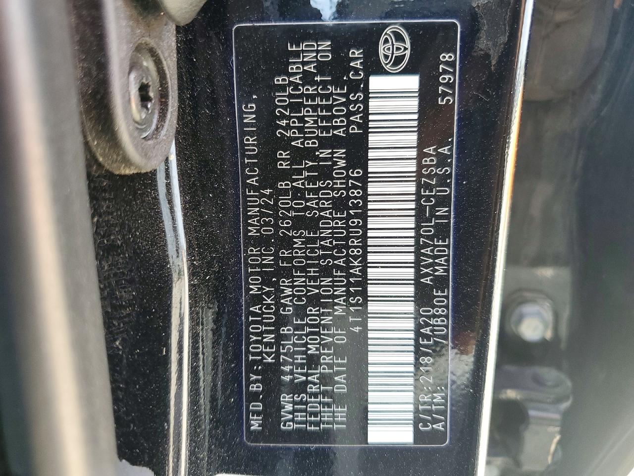 2024 TOYOTA CAMRY SE photo 23