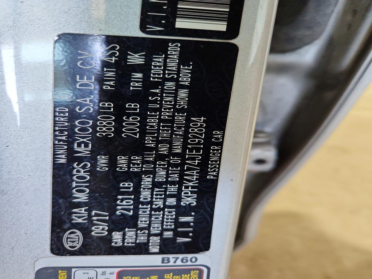 2018 KIA FORTE LX photo 13