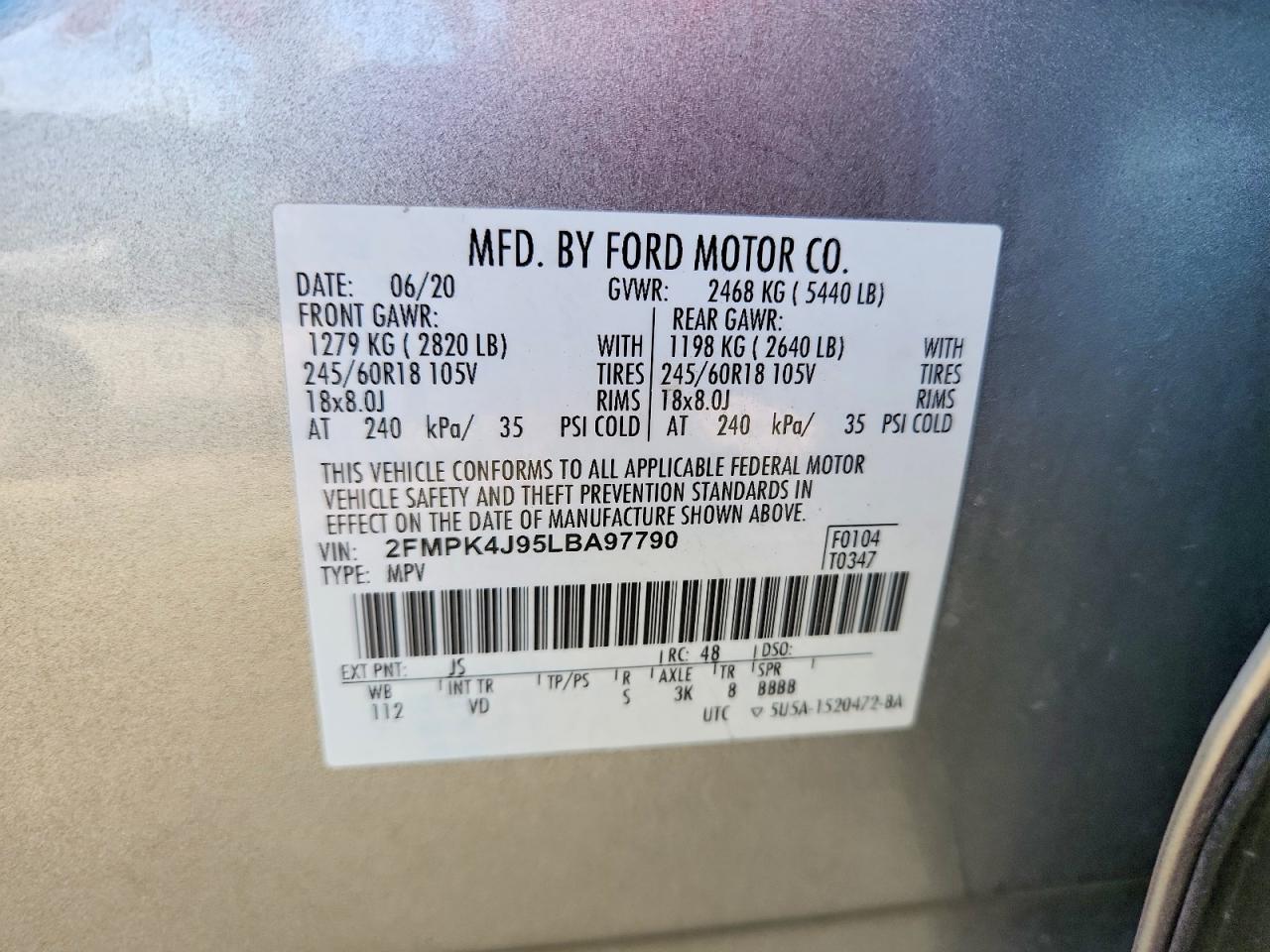2020 FORD EDGE SEL photo 13