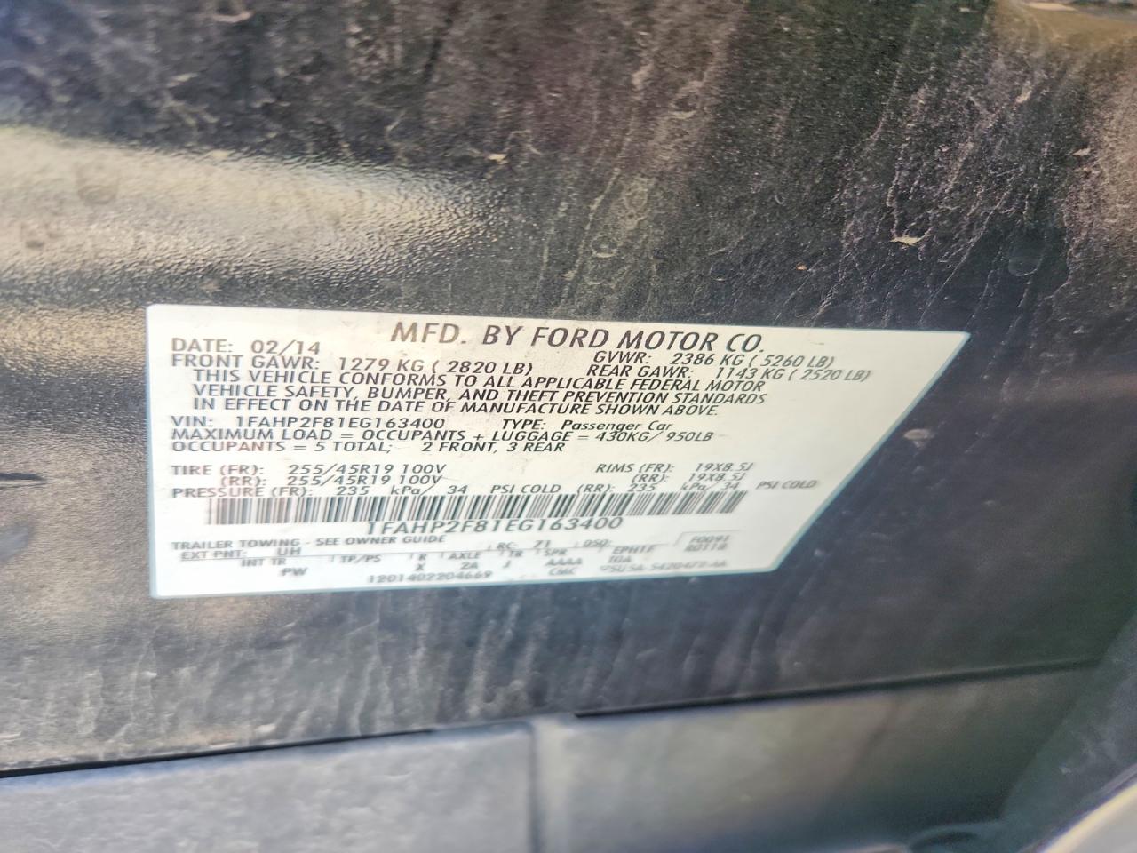 2014 FORD TAURUS LIMITED photo 34