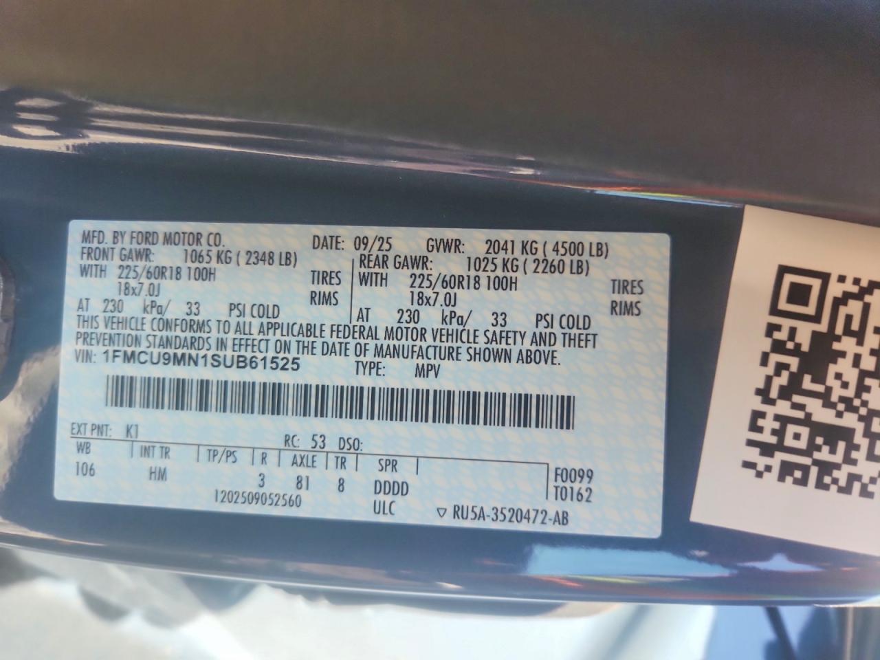 2025 FORD ESCAPE ST LINE photo 23
