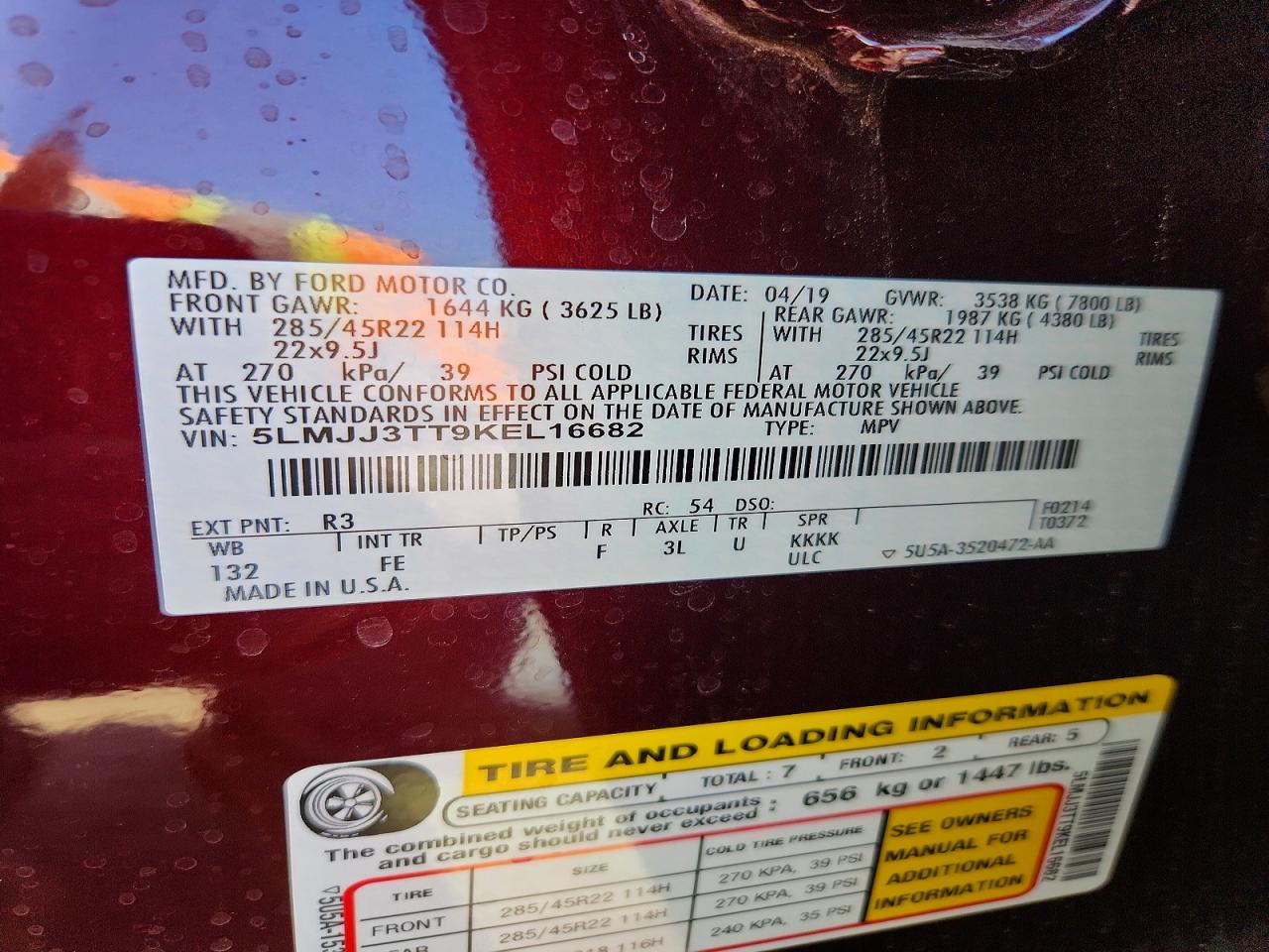 2019 LINCOLN NAVIGATOR L BLACK LABEL photo 23