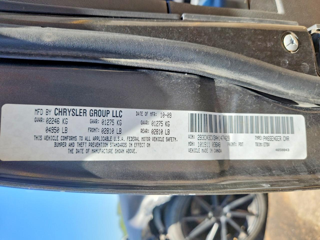 2010 DODGE CHARGER SXT photo 23