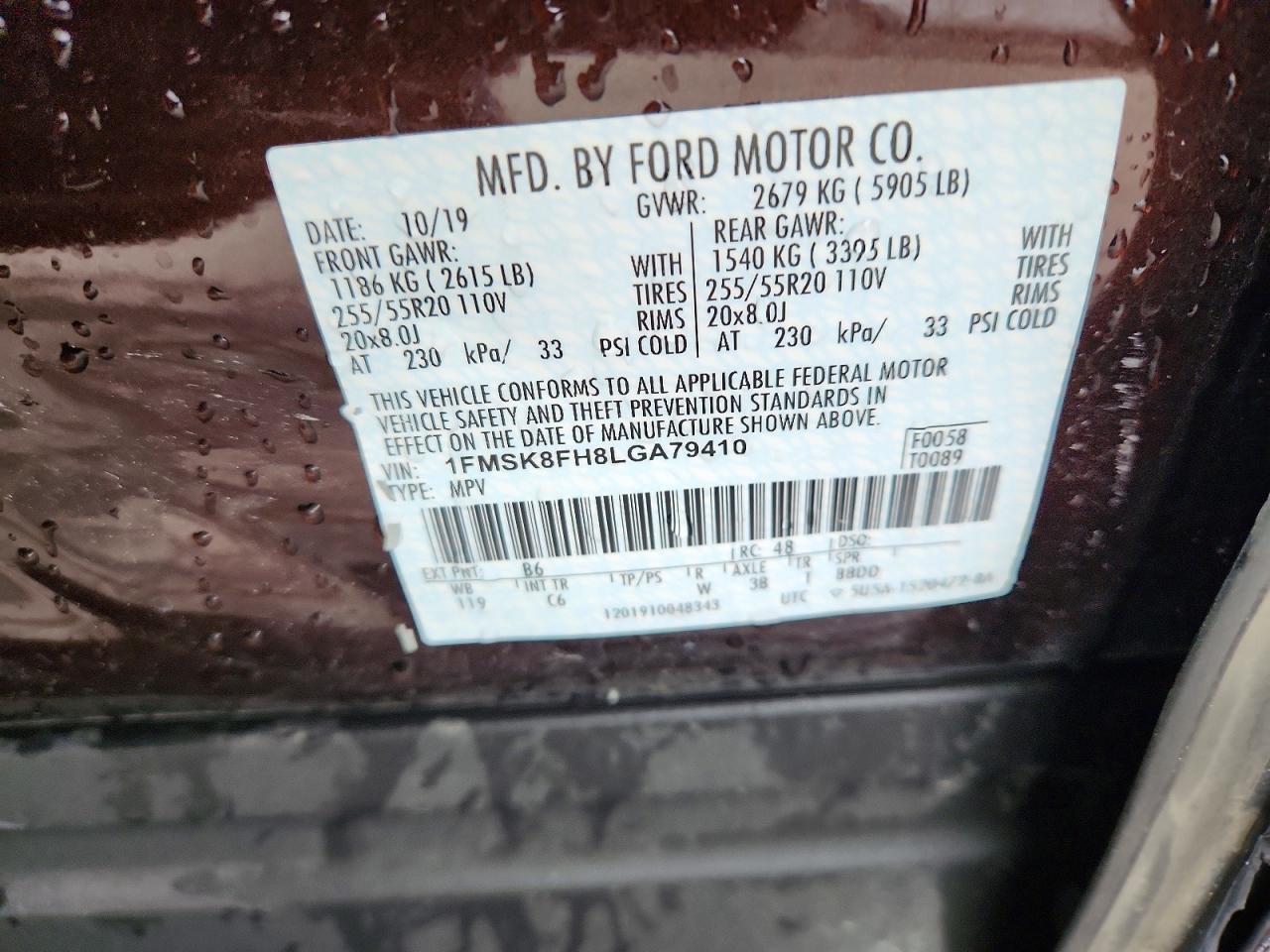 2020 FORD EXPLORER LIMITED photo 37