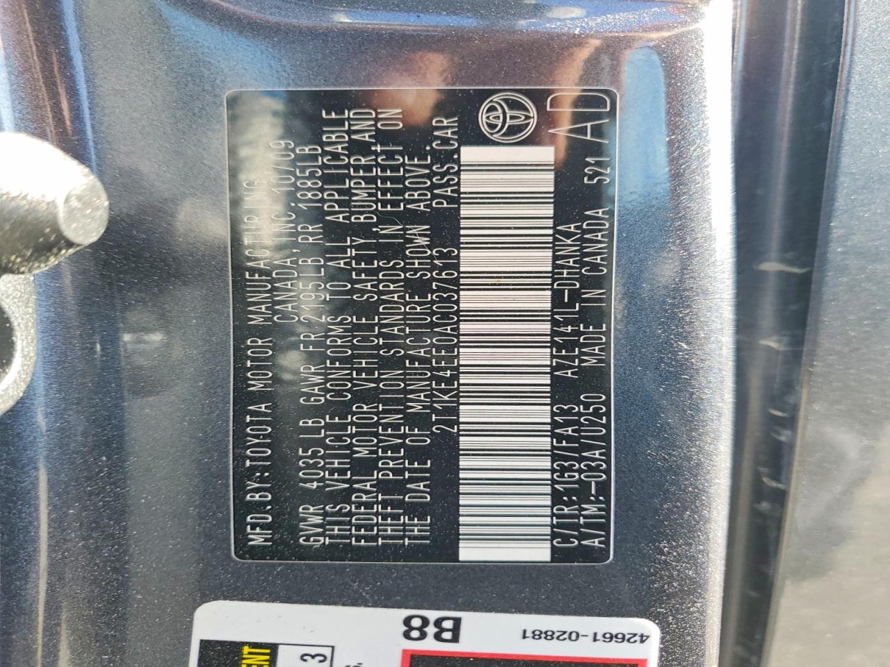 2010 TOYOTA COROLLA MATRIX S photo 23