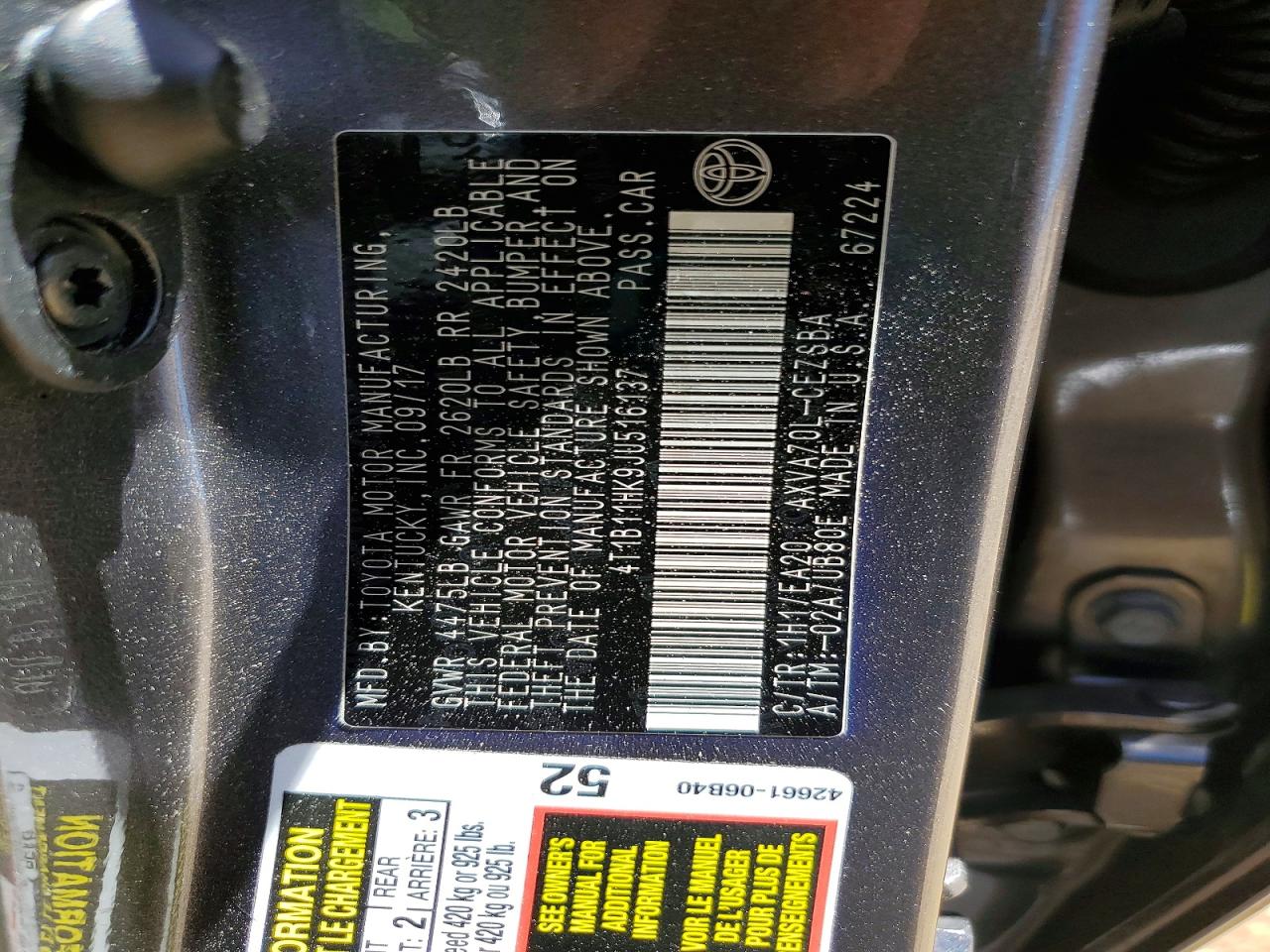 2018 TOYOTA CAMRY SE photo 23