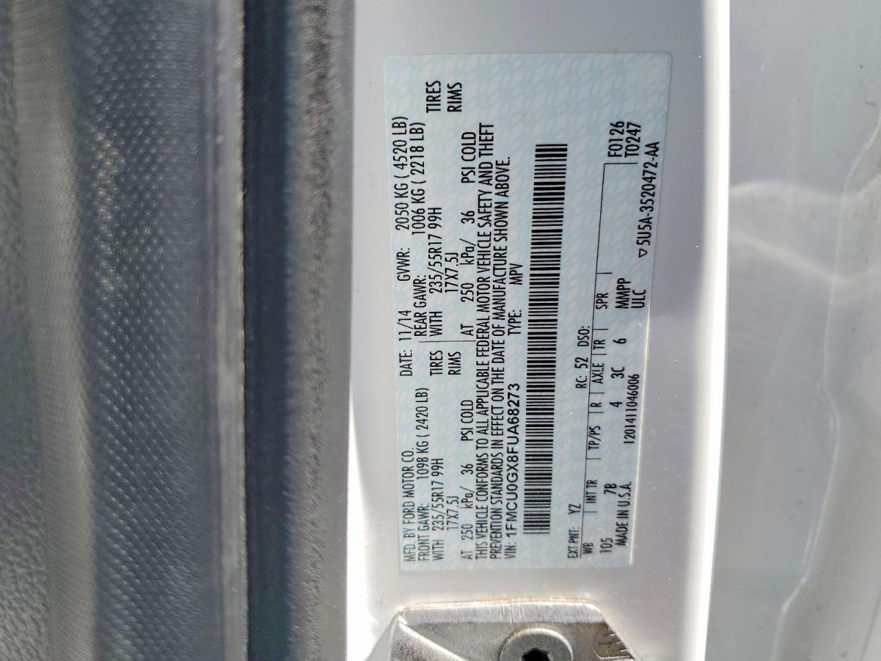 2015 FORD ESCAPE SE photo 37