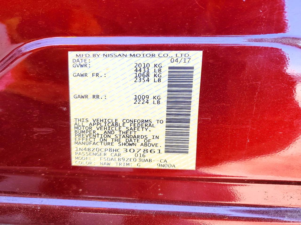 2017 NISSAN LEAF S photo 25