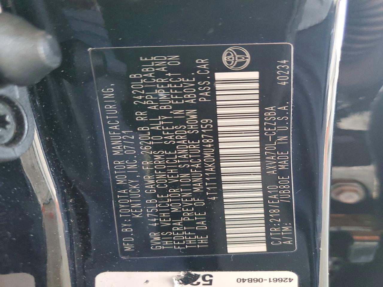 2021 TOYOTA CAMRY SE photo 23