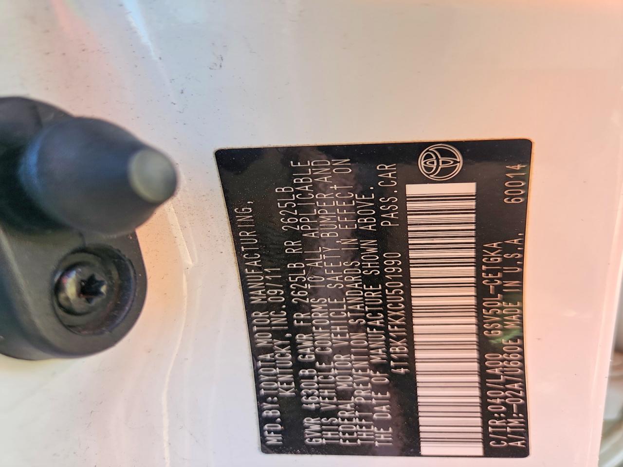2012 TOYOTA CAMRY XLE V6 photo 23