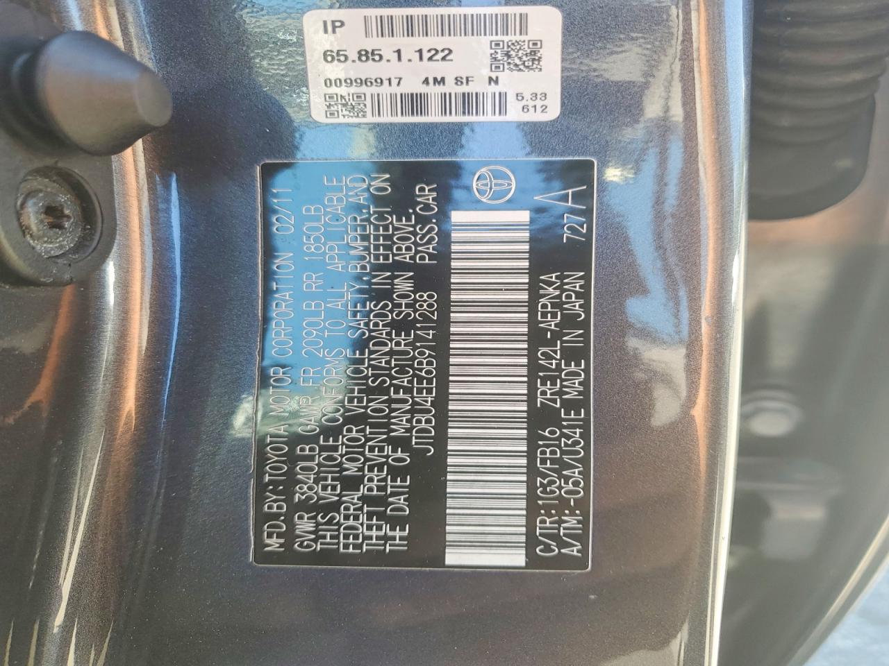 2011 TOYOTA COROLLA LE photo 23