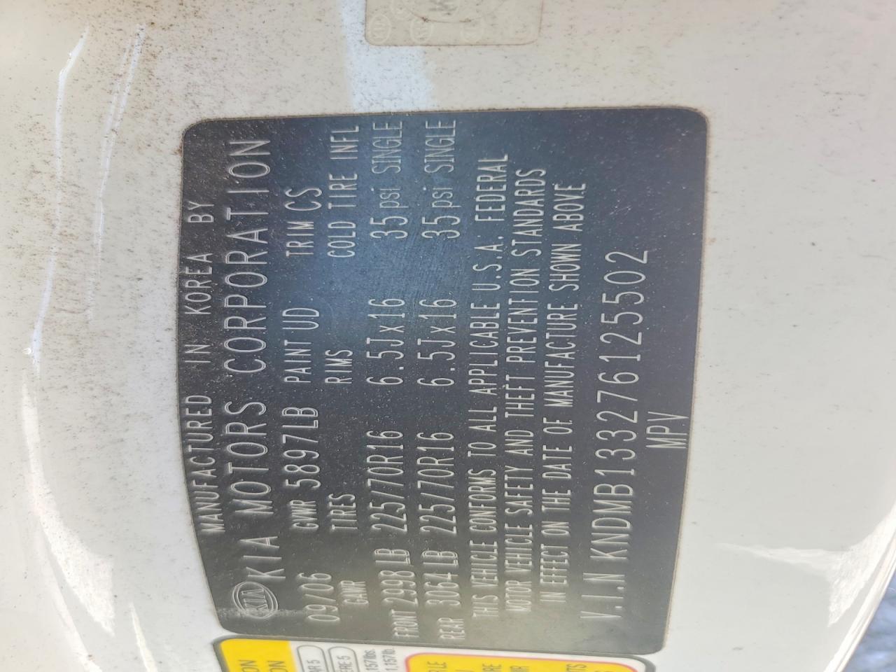 2007 KIA SEDONA BASE photo 25