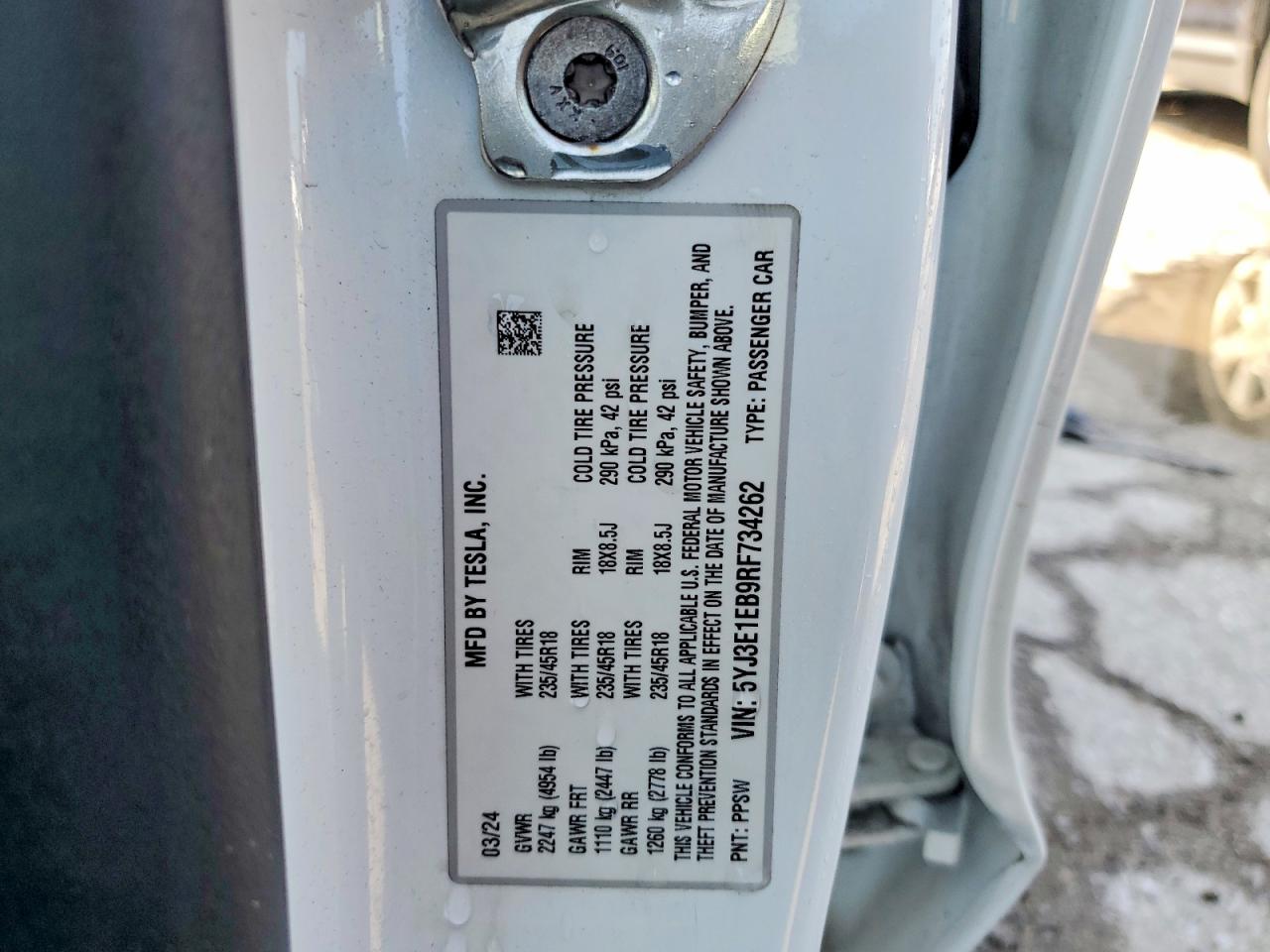 2024 TESLA MODEL 3 photo 23
