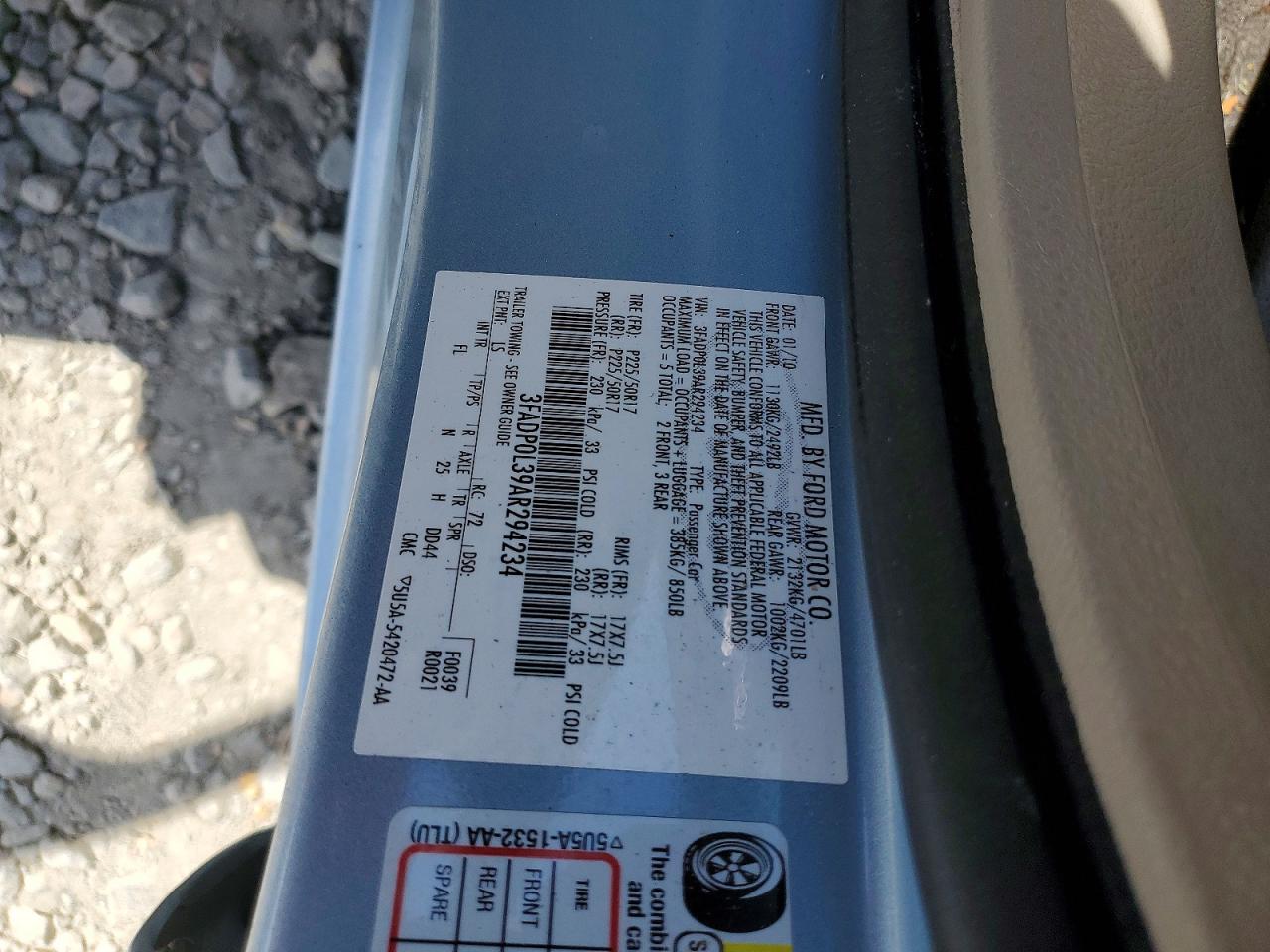 2010 FORD FUSION HYBRID photo 23