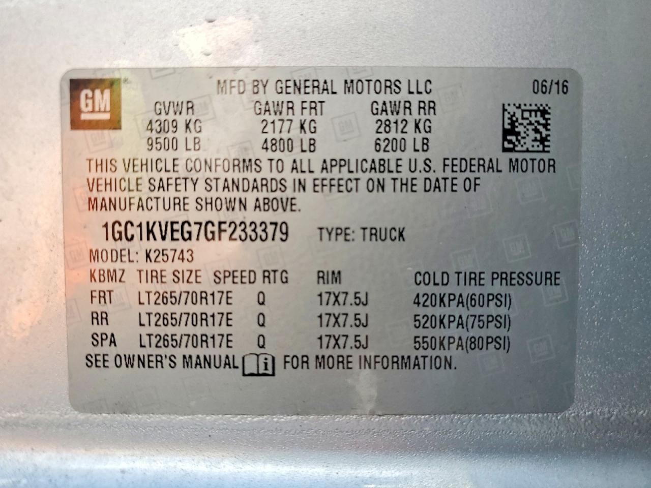 2016 CHEVROLET SILVERADO K2500 HEAVY DUTY LT photo 37