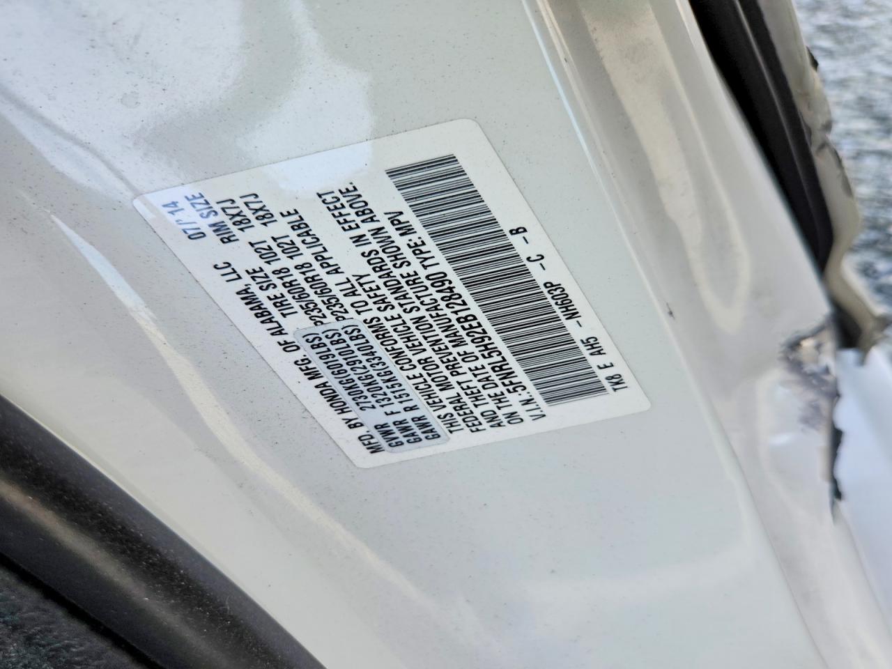 2014 HONDA ODYSSEY TOURING photo 37