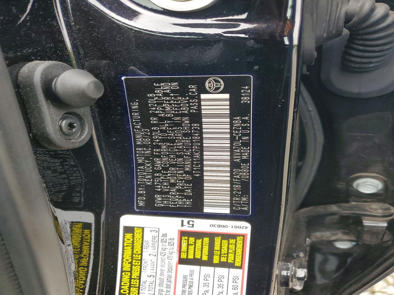 2023 TOYOTA CAMRY LE photo 23