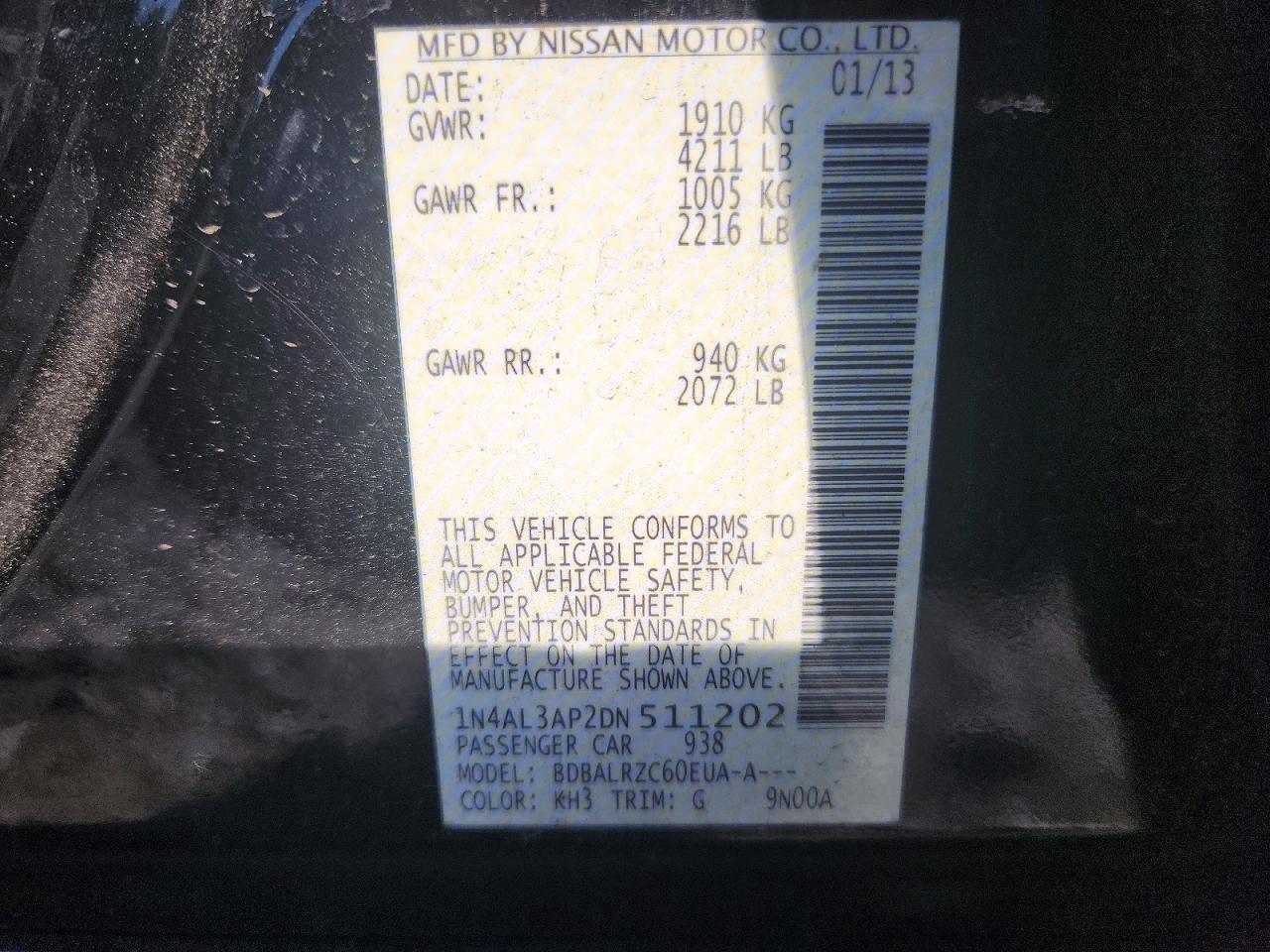 2013 NISSAN ALTIMA 2.5 photo 34