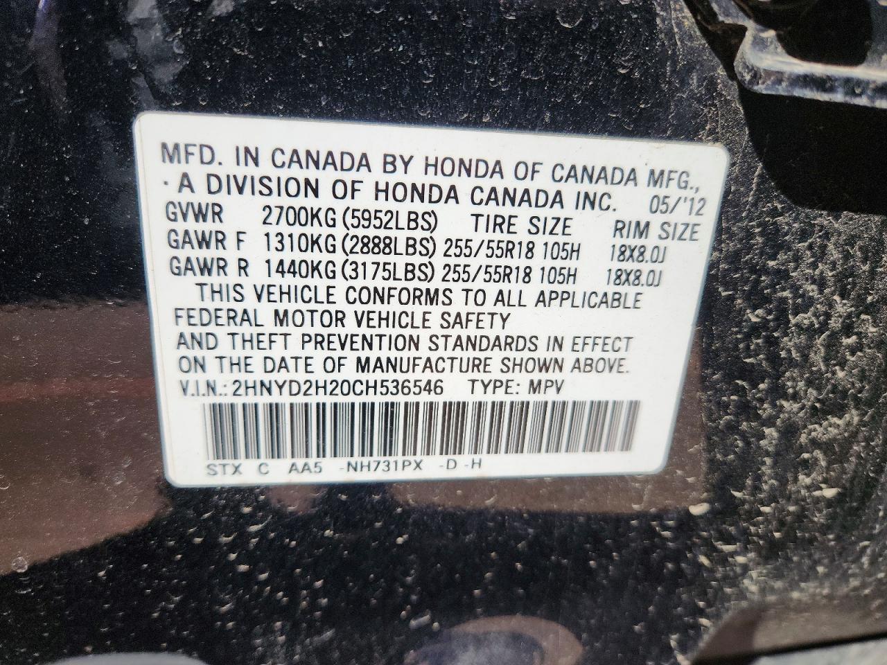 2012 ACURA MDX photo 40