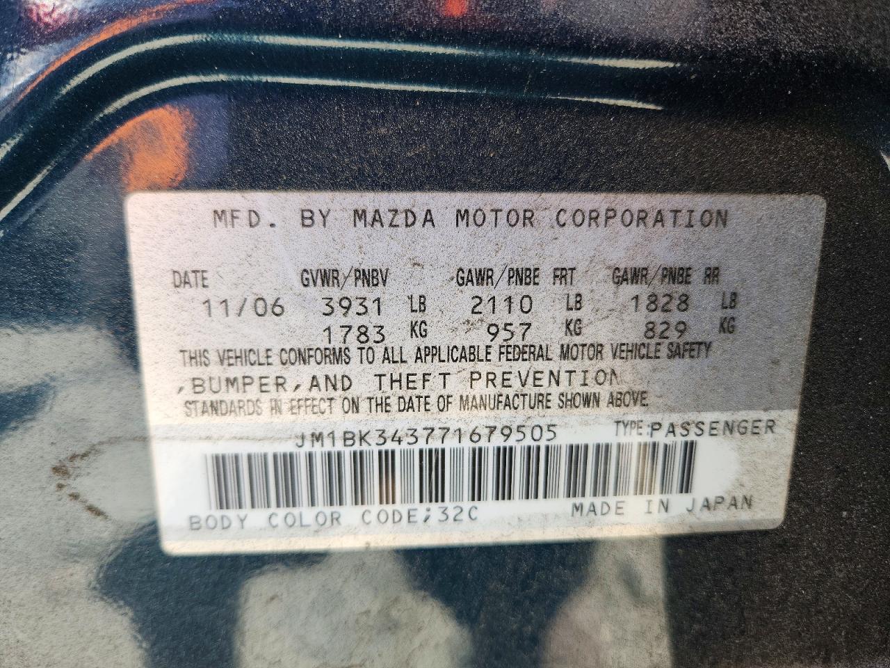 2007 MAZDA 3 HATCHBACK photo 25