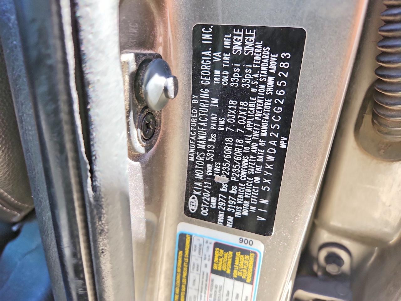 2012 KIA SORENTO SX photo 37