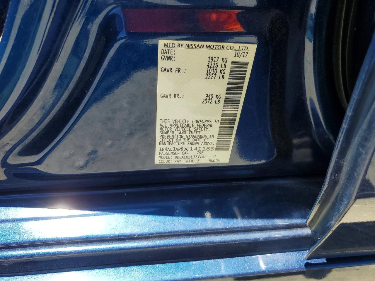 2018 NISSAN ALTIMA 2.5 SR photo 23