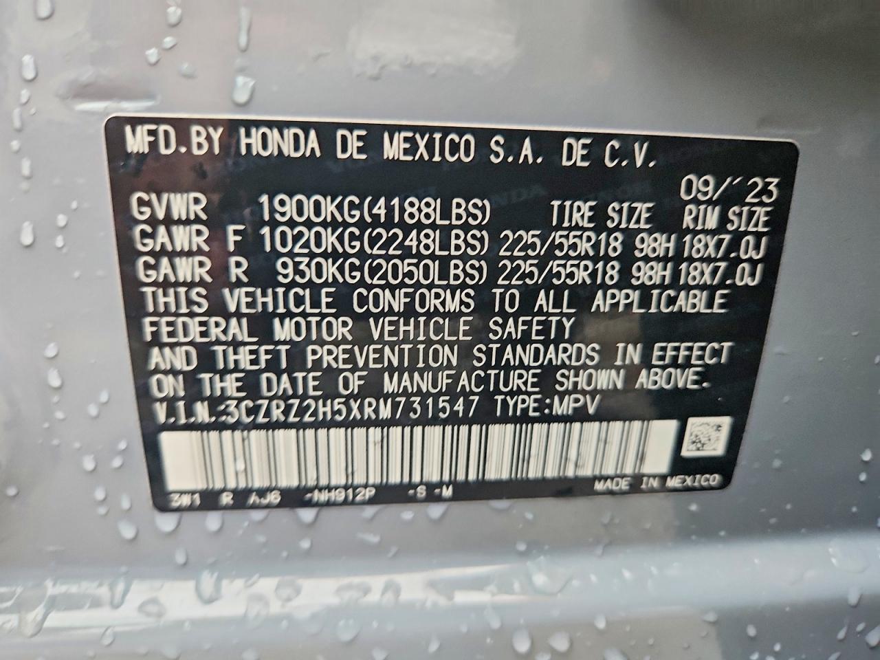 2024 HONDA HR-V SPORT photo 25