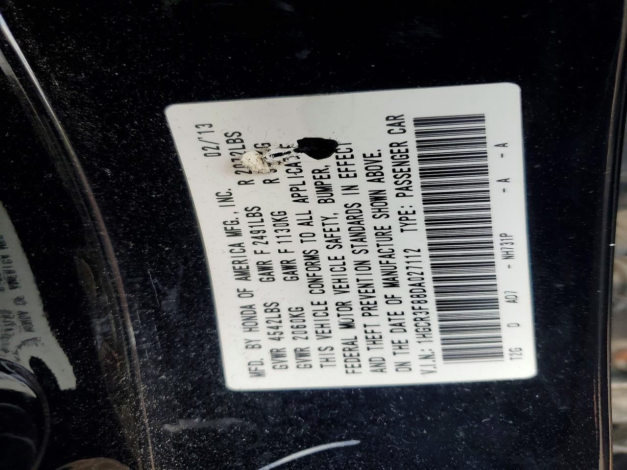 2013 HONDA ACCORD EXL photo 23