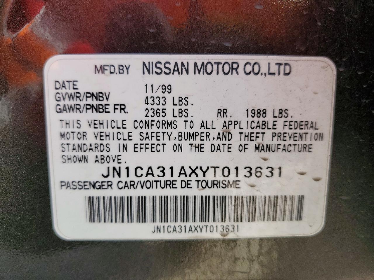 2000 NISSAN MAXIMA GXE photo 23