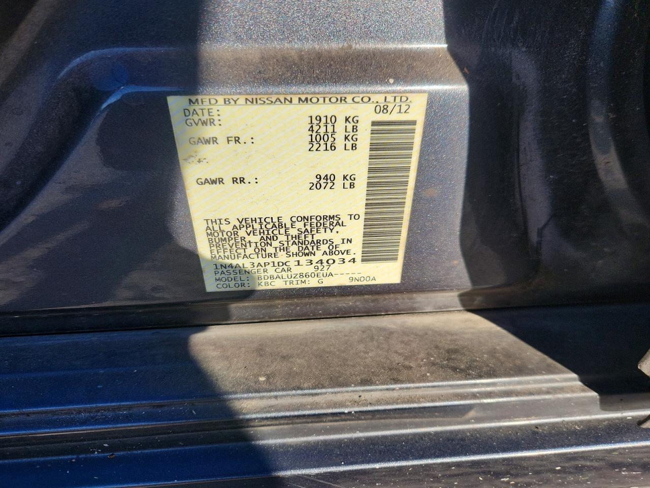 2013 NISSAN ALTIMA 2.5 photo 25