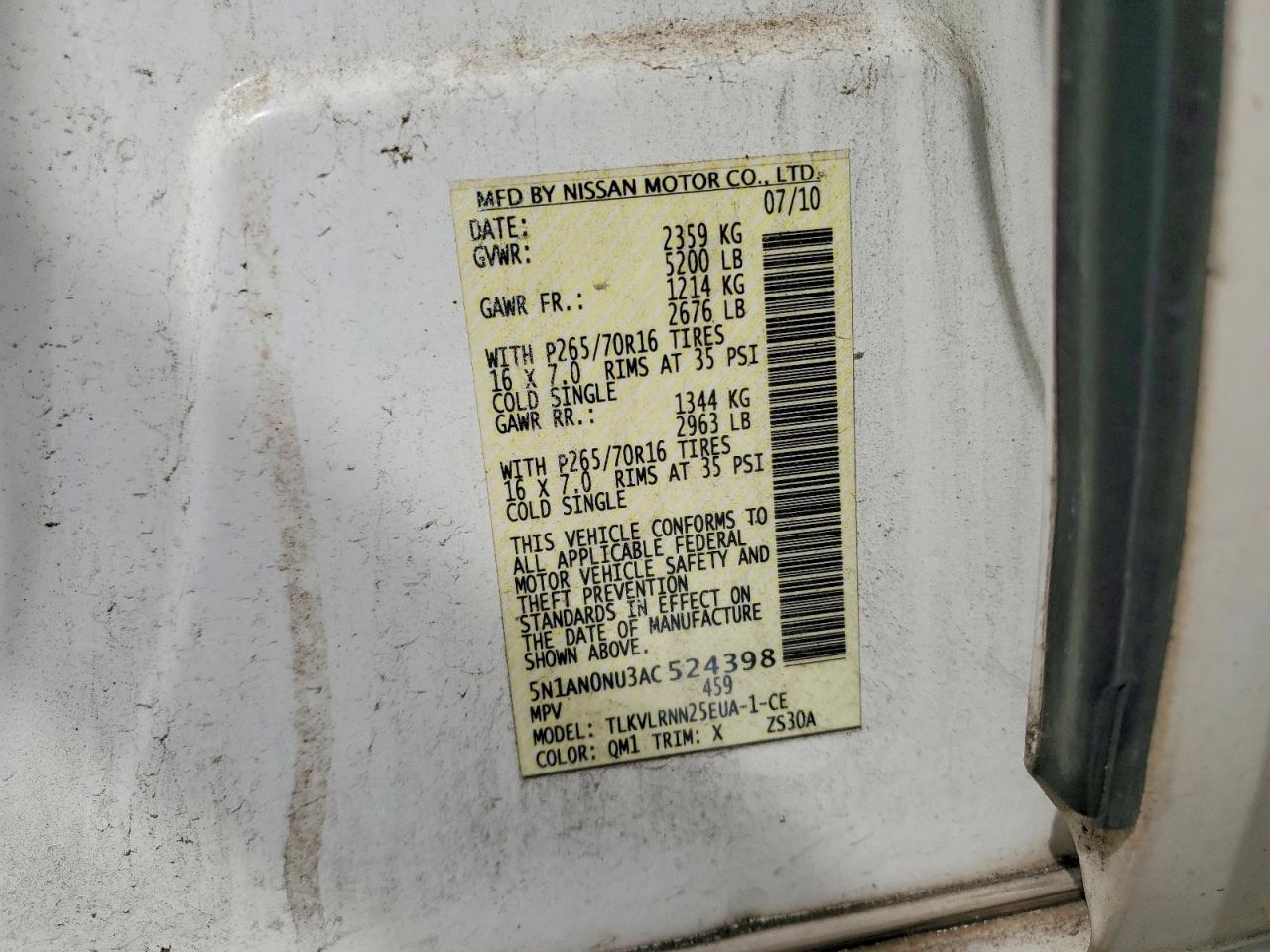 2010 NISSAN XTERRA X photo 25