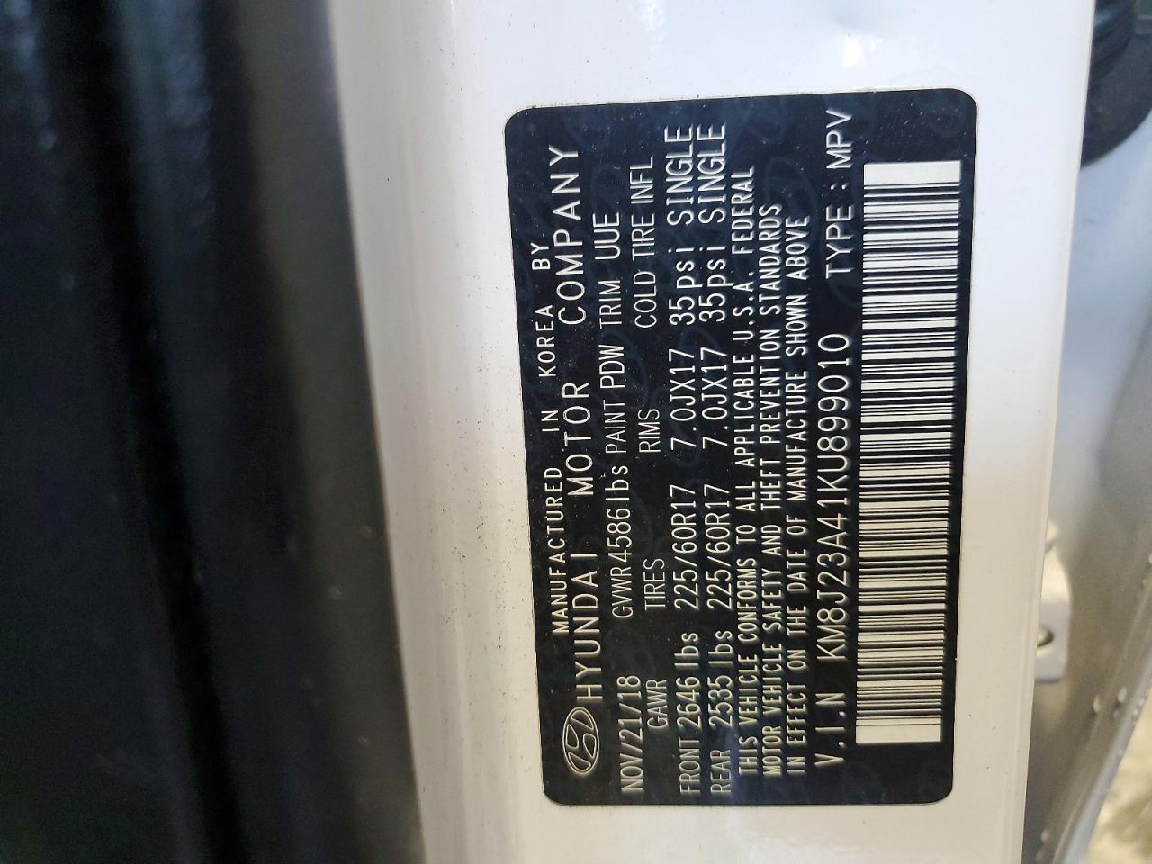 2019 HYUNDAI TUCSON SE photo 37