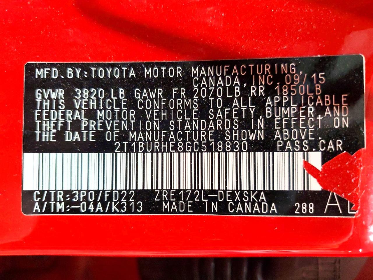 2016 TOYOTA COROLLA S SPECIAL EDITION photo 34