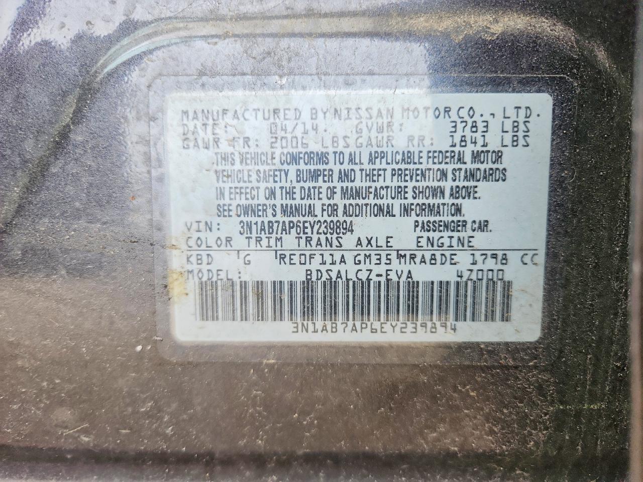 2014 NISSAN SENTRA S photo 23