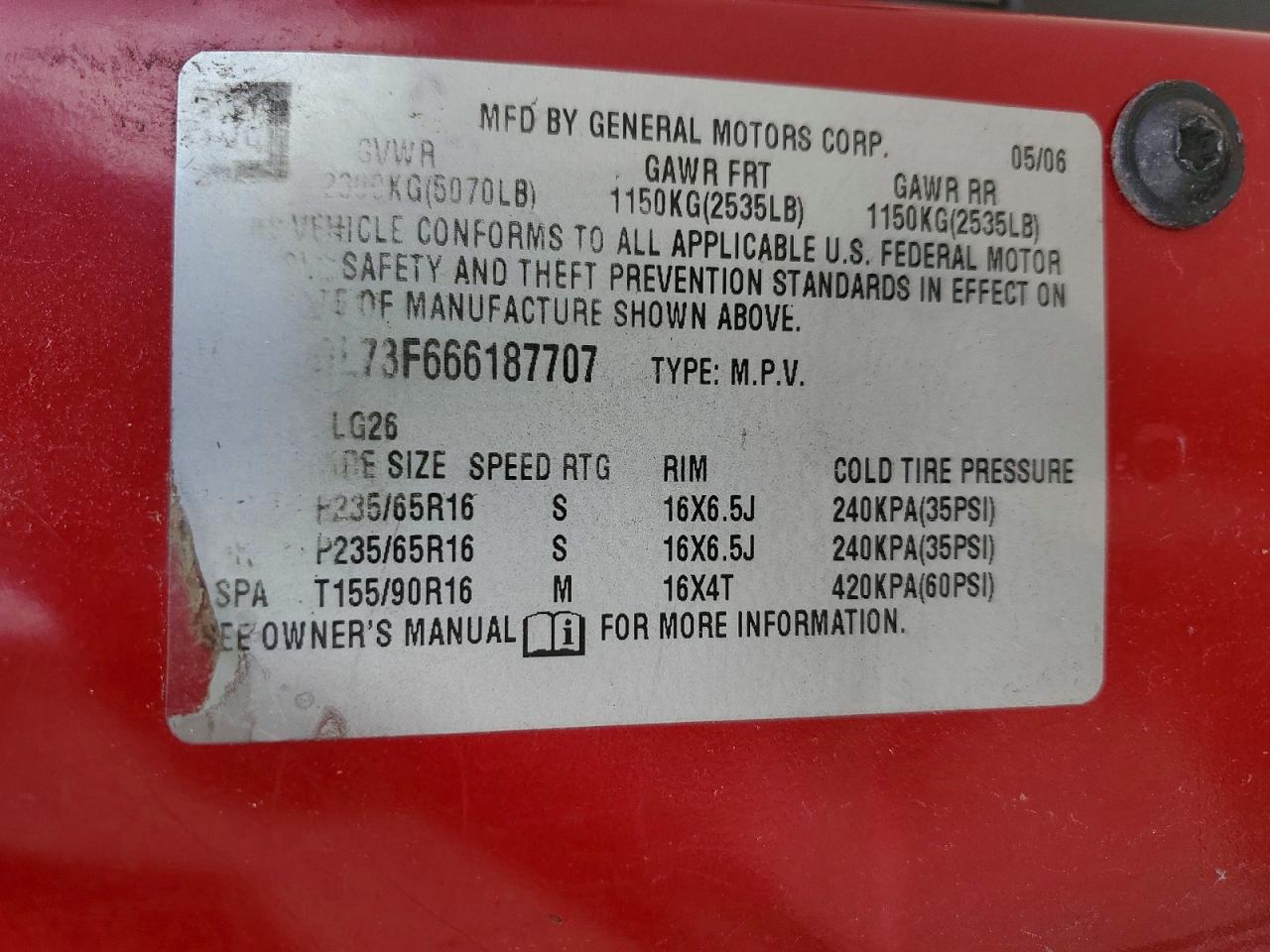 2006 PONTIAC TORRENT photo 13